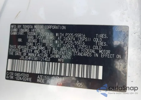 2011 Scion Xb from USA, damaged, VIN JTLZE4FE5B1121403